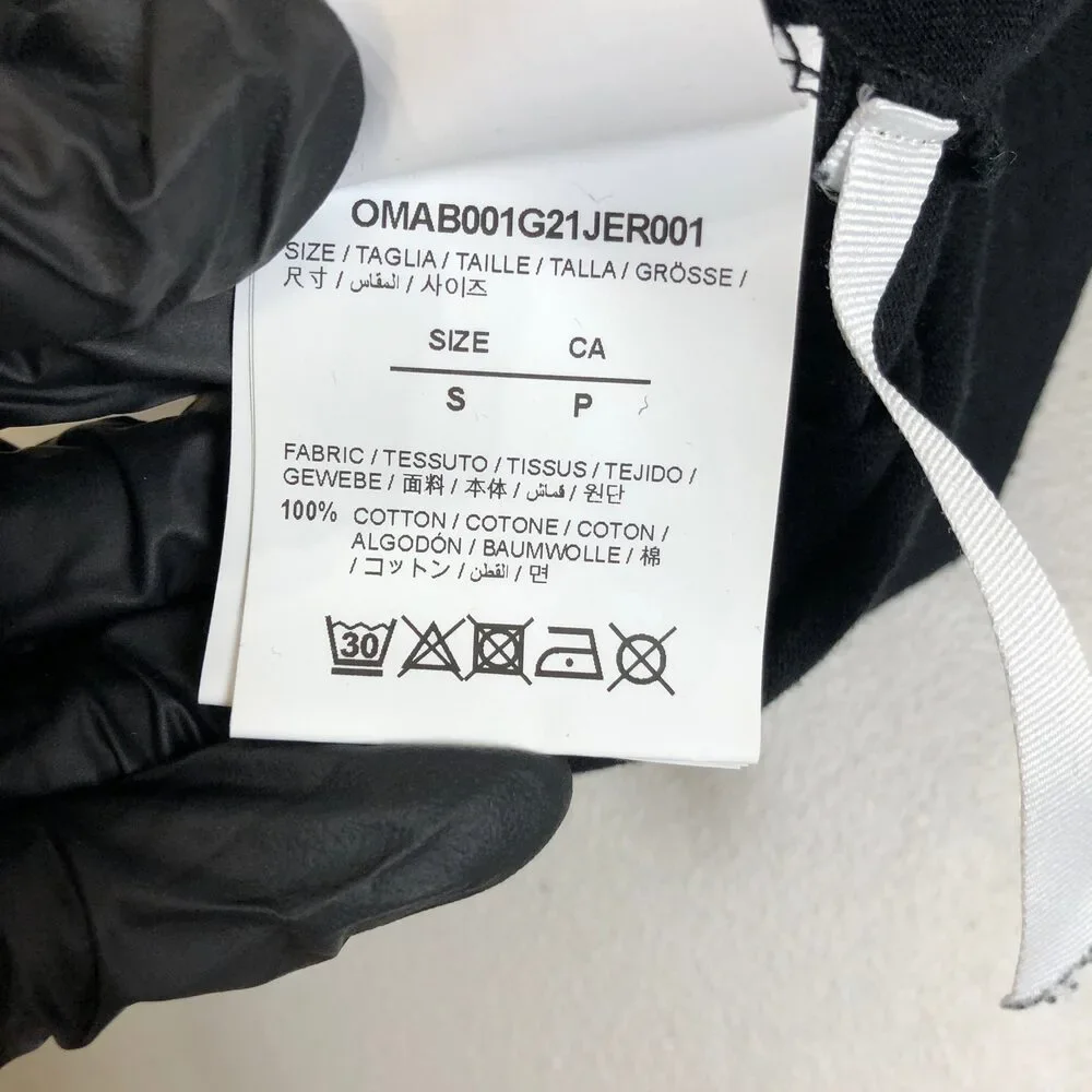 Off-White Graphic Long-Sleeve Cotton Tee Black – Size S - Picture 7 of 15